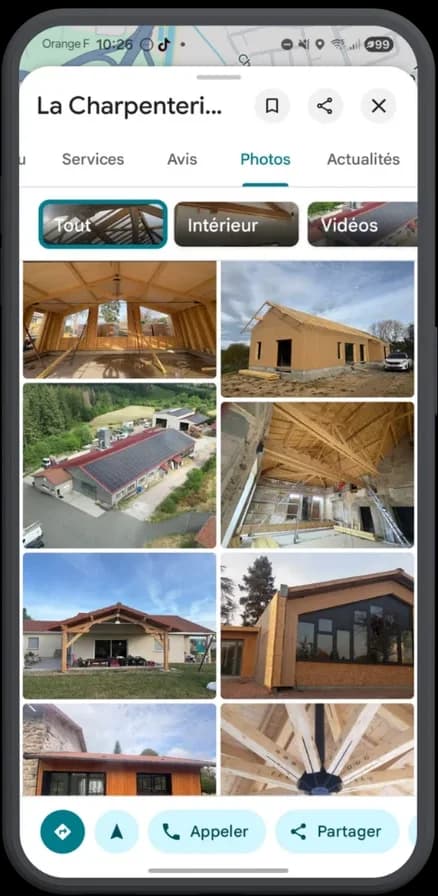 Fiche Google de La Charpenterie des Bois Noirs : galerie de photos de chantiers